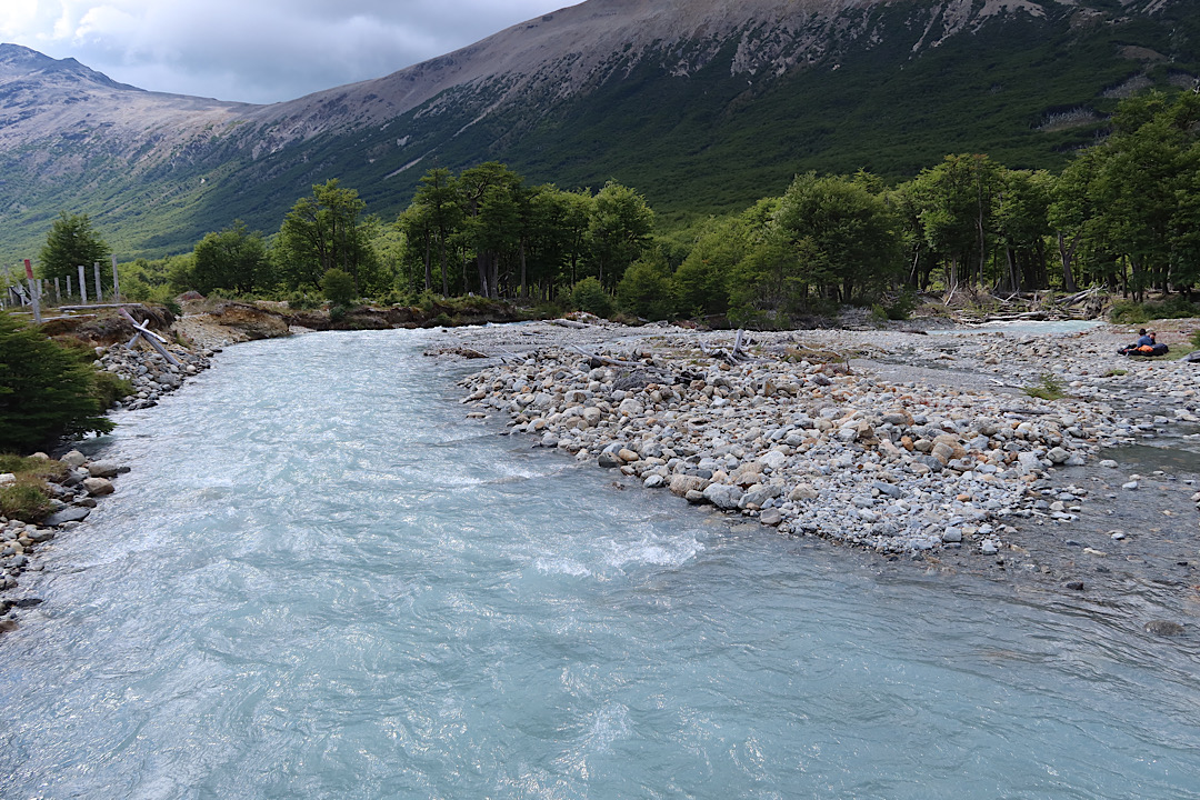 River, with bonus resting backpackers.