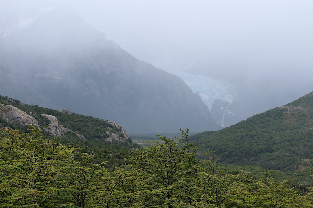 Rainy glacier.