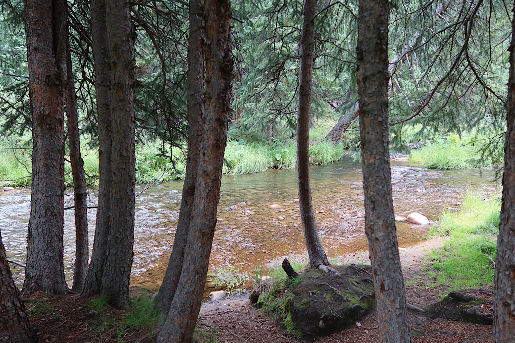 The small river right next to my campsite. It's a great sound.