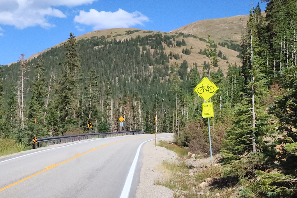 I didn't see other bikers until the way down, but they clearly expected cyclists.