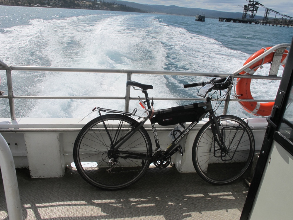 Bike on a boat.