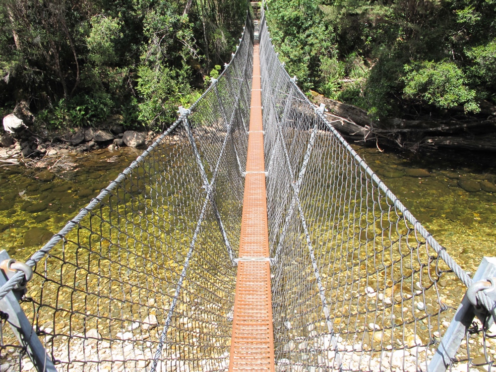 This bridge feels quite safe, but is rather bouncy.