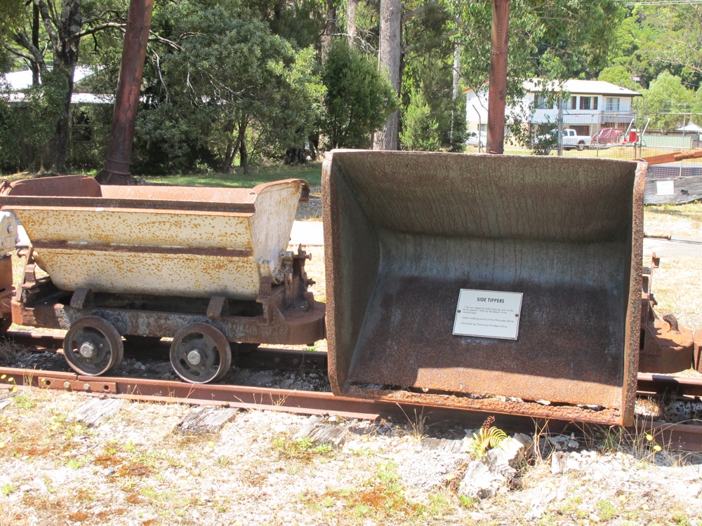 Mining cars.