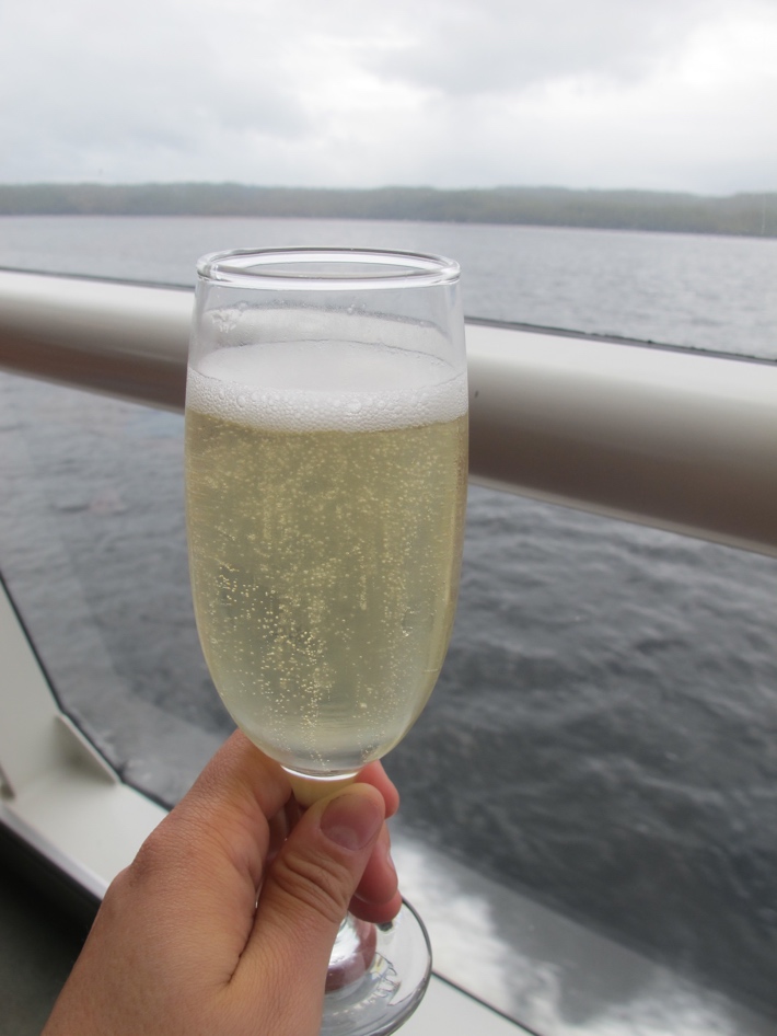 From a tiny tent in the rain to being served champagne in a boat.