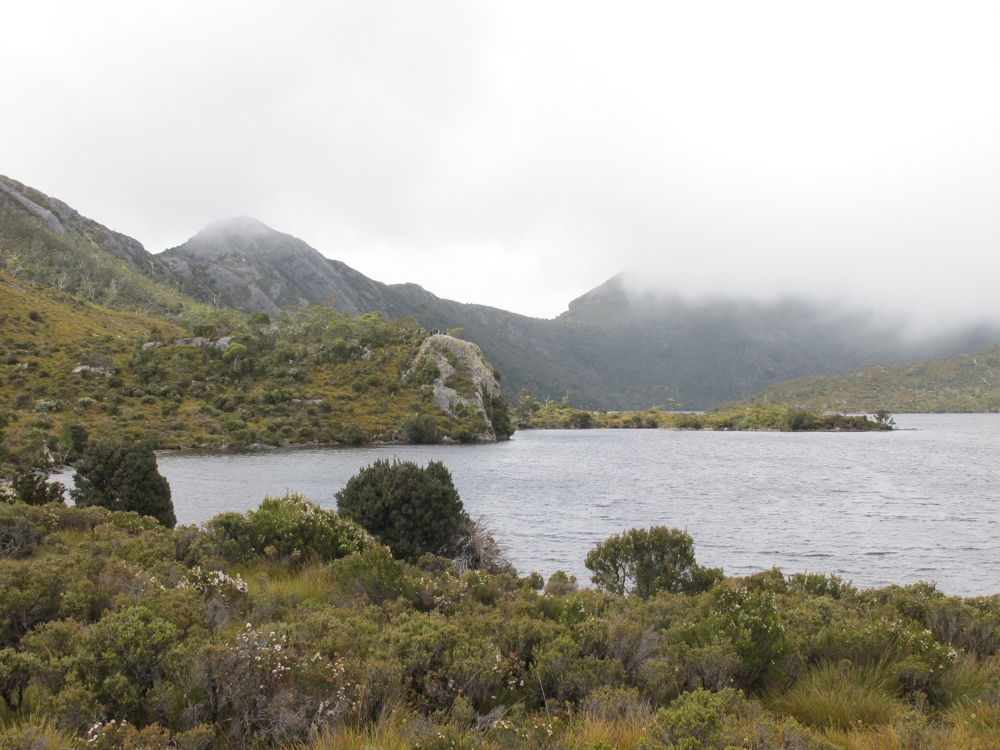 Cradle Mountain is behind those clouds to the right somewhere.