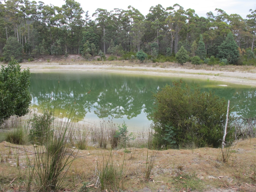 The lake seems quite low.