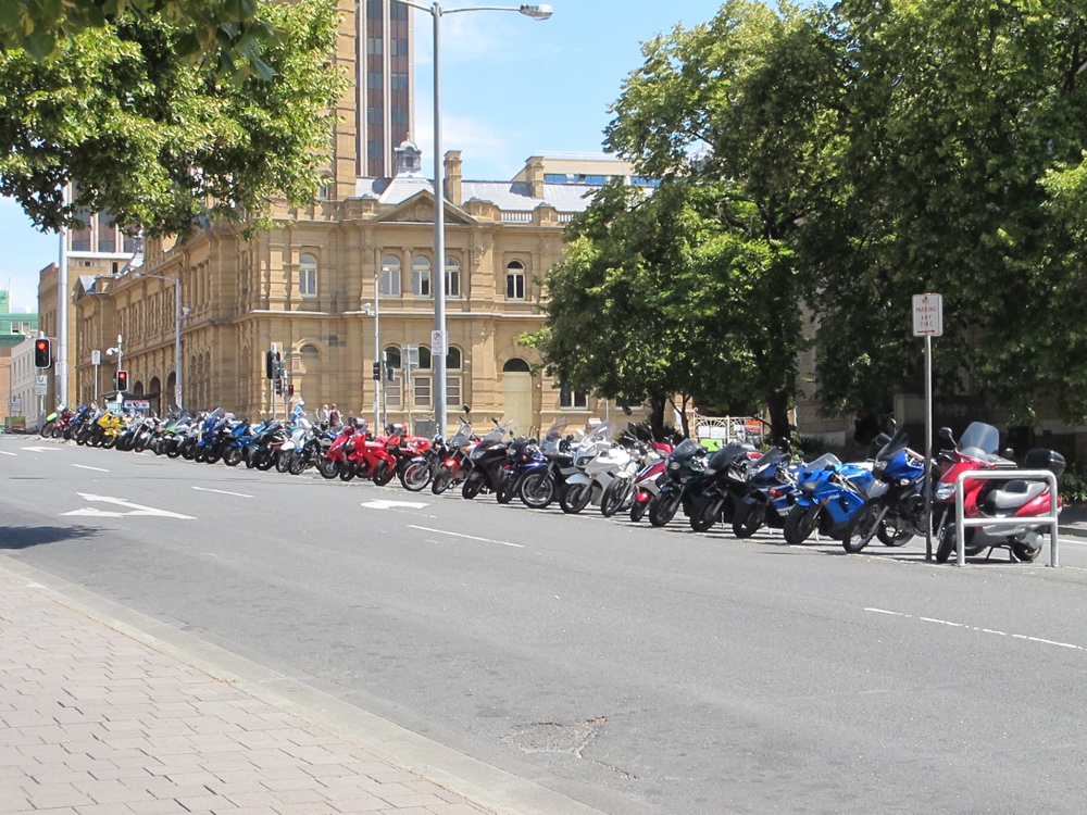 On the way to the hostel I found where everyone apparently parks their motorcycles.