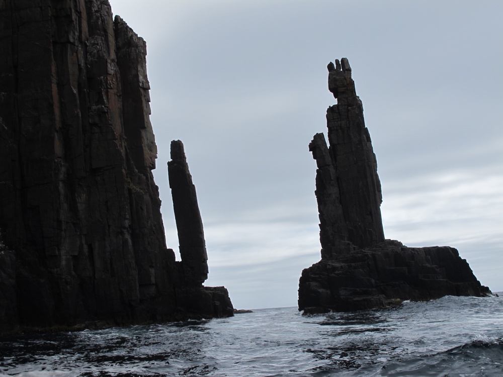 Rock formations. The one on the right is called King riding a Llama.