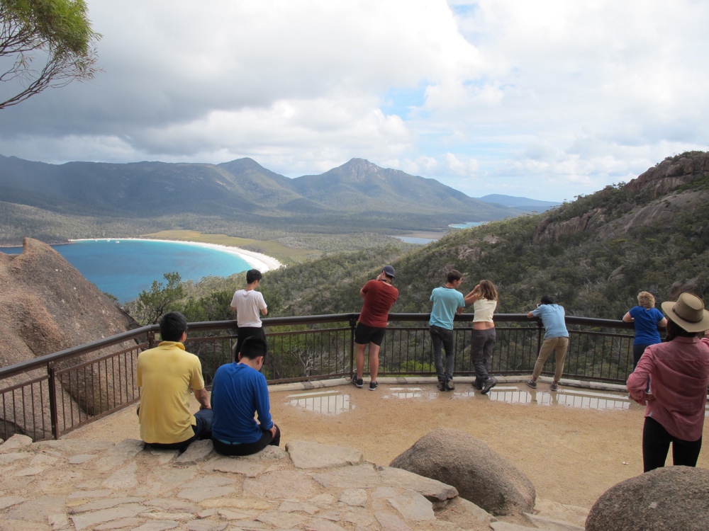 View of some tourists.