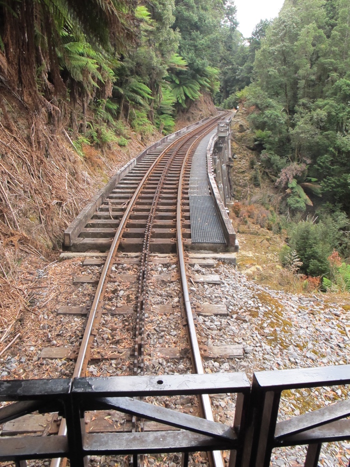 The railway went along a river gorge, with a number of little bridges like this.